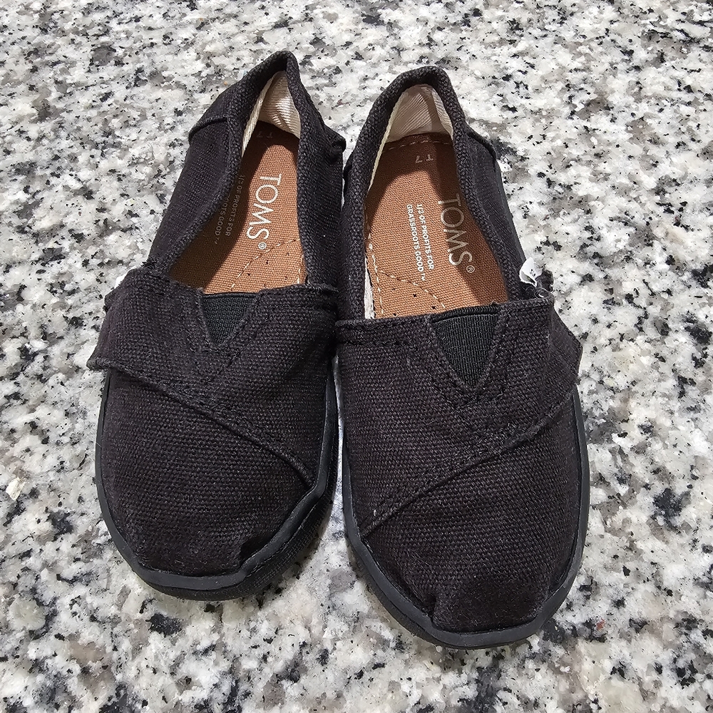 TOMS Black Slip-On Shoes